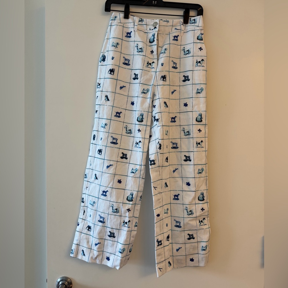 NWT STAUD Rhea pant in puppy print